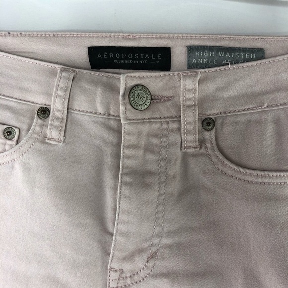 Aeropostale pink high waisted ankle jegging, 2 - Picture 3 of 10